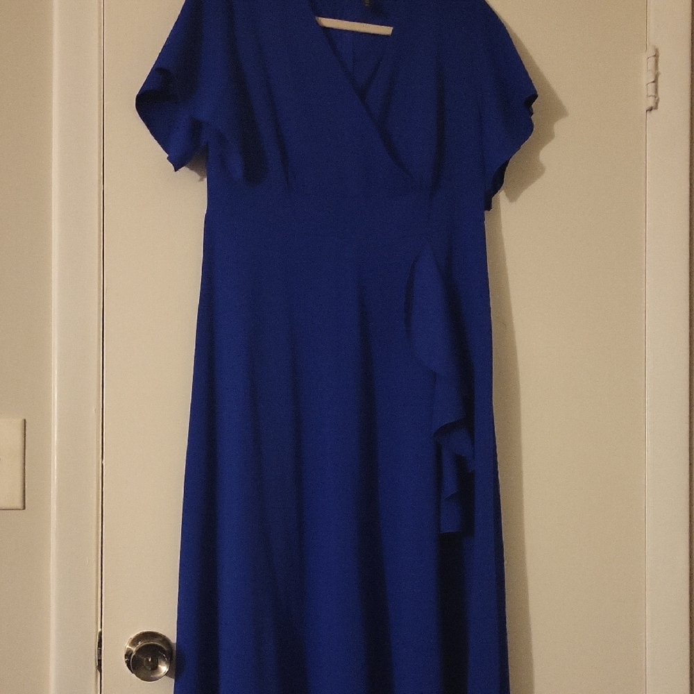 Chic Asymmetrical Blue Dress